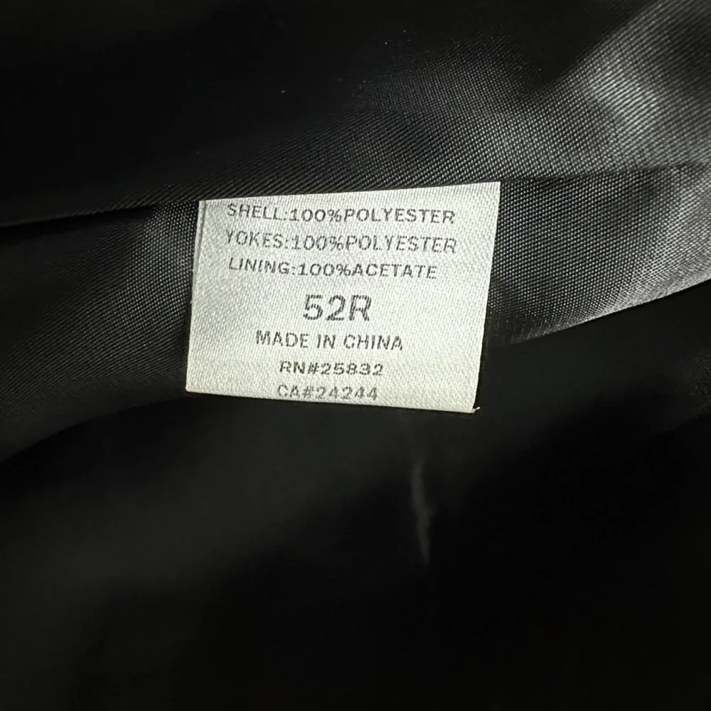 NWT Circle S Mens 52R Grey Western Sport Coat Black Yoke Blazer Cowboy Jacket